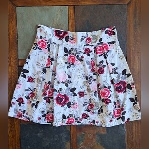 Divided Vintage Rose Highwaisted Floral Mini Skirt - Pink, Black, Red, & Gray